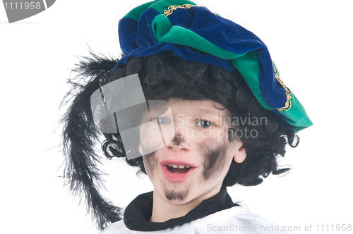 Image of Child playing Zwarte Piet or Black Pete