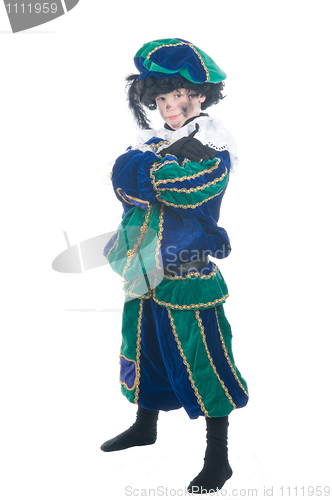 Image of Child playing Zwarte Piet or Black Pete