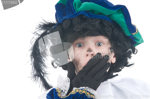 Image of Child playing Zwarte Piet or Black Pete