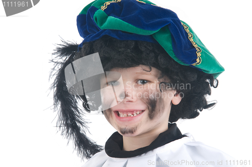 Image of Child playing Zwarte Piet or Black Pete