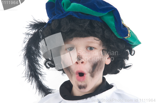 Image of Child playing Zwarte Piet or Black Pete