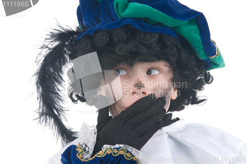 Image of Child playing Zwarte Piet or Black Pete