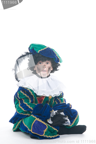 Image of Child playing Zwarte Piet or Black Pete