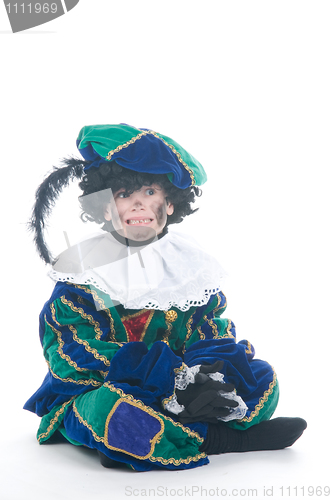 Image of Child playing Zwarte Piet or Black Pete