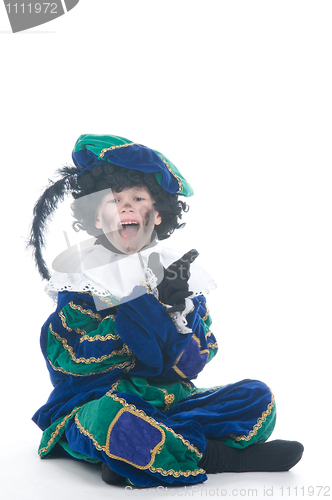 Image of Child playing Zwarte Piet or Black Pete