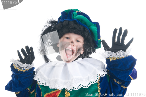 Image of Child playing Zwarte Piet or Black Pete
