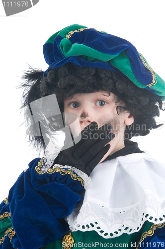 Image of Child playing Zwarte Piet or Black Pete