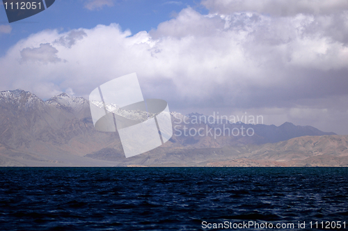 Image of Landscape of mountains and blue lake