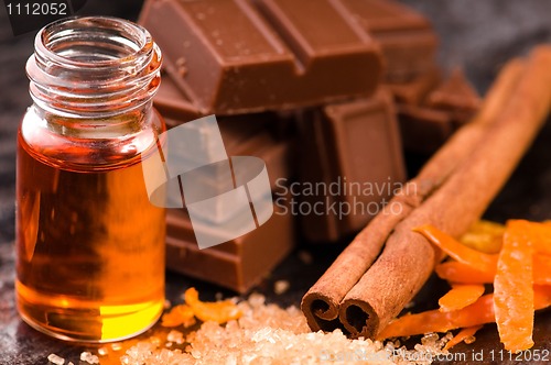 Image of chocolate with orange and cinnamon
