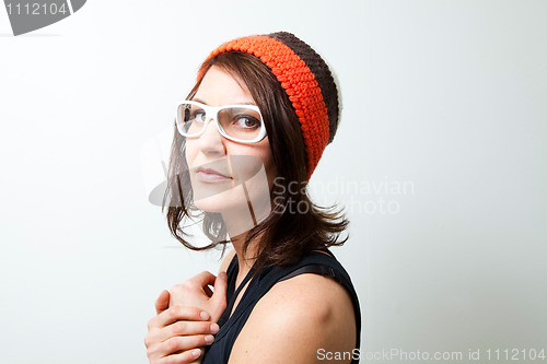 Image of Portrait of a trendy woman