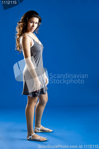 Image of Fashion woman in blue