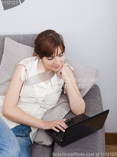 Image of Working with a laptop