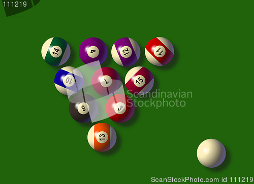 Image of pool balls with white ball