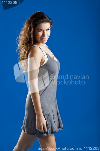 Image of Fashion woman in blue