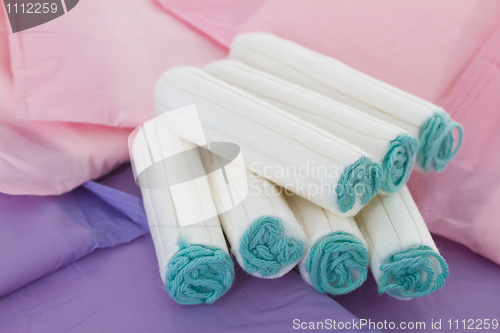 Image of Sanitary napkins and tampons