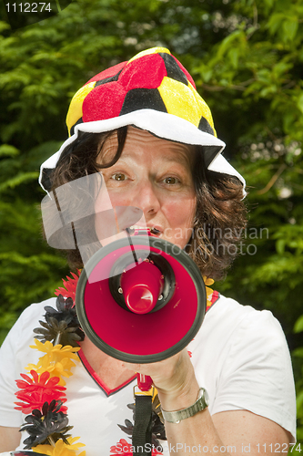 Image of Female soccer Fan