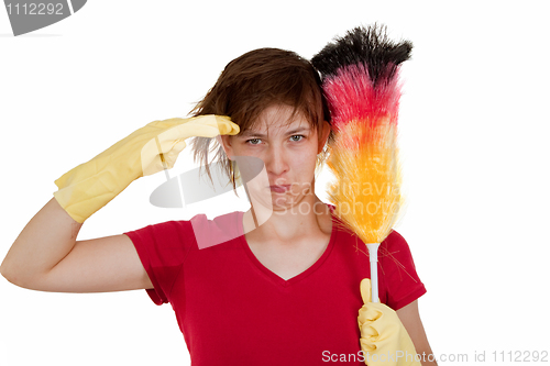 Image of Woman with duster