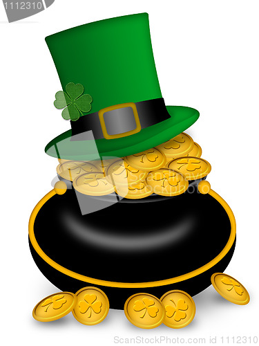 Image of Saint Patricks Day Pot of Gold and Hat