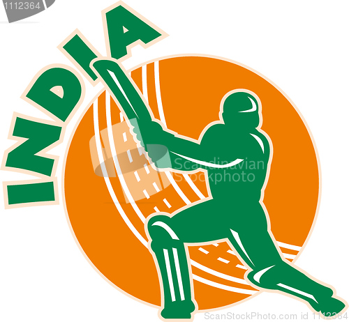 Image of cricket batsman batting india