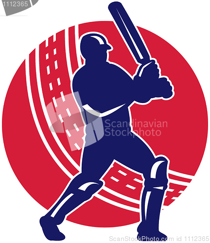 Image of cricket batsman batting