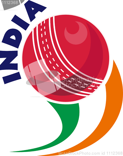 Image of cricket ball flying india