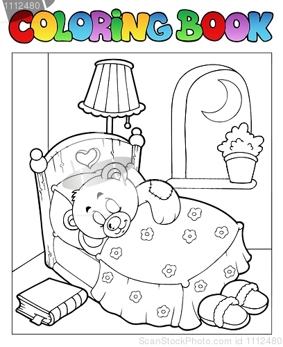 Image of Coloring book with teddy bear 1