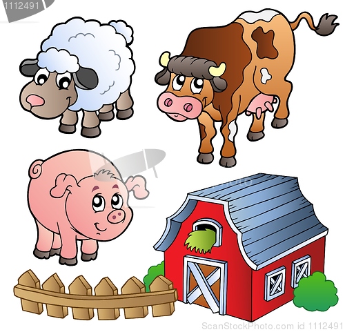 Image of Collection of various farm animals