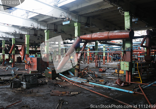 Image of abandoned industrial dirty workshop