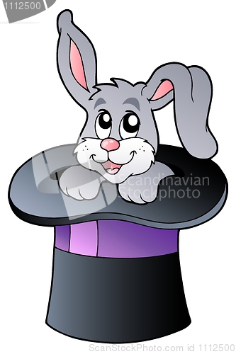 Image of Cute bunny in wizard hat