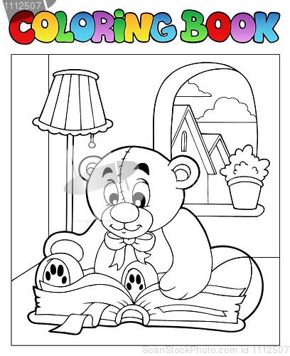 Image of Coloring book with teddy bear 2