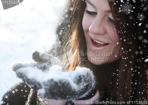 Image of Woman and snow