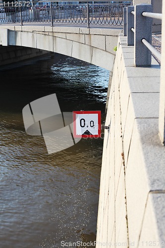 Image of water level sign