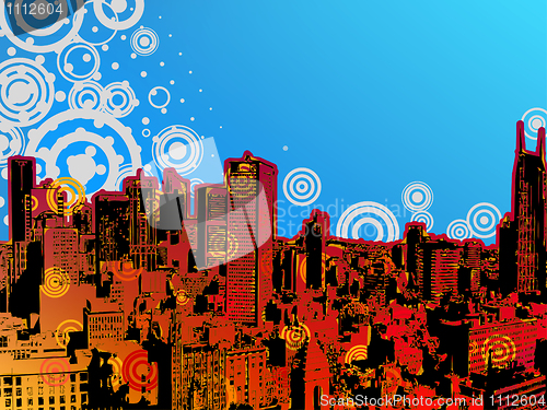 Image of Grunge city design. EPS 8