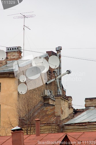 Image of Dish-shaped aerials