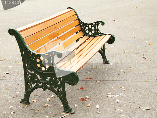 Image of An orange bench