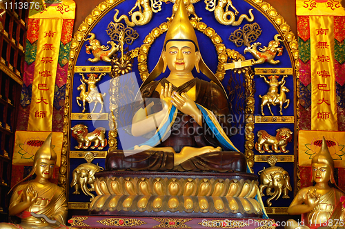 Image of Golden buddha sculpture