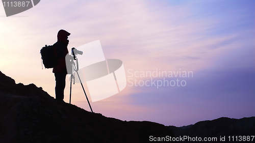 Image of Photographer at sunrise