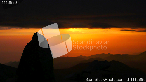 Image of Sunrise at the top of mountains