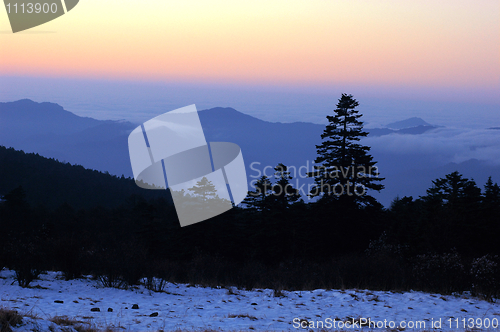 Image of Landscape of mountains in winter