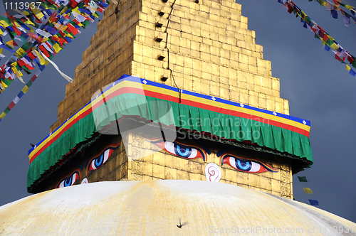 Image of Golden stupa in Kathmandu Nepal