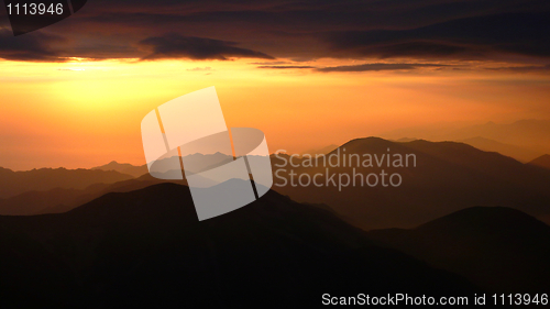 Image of Sunrise at the top of mountains