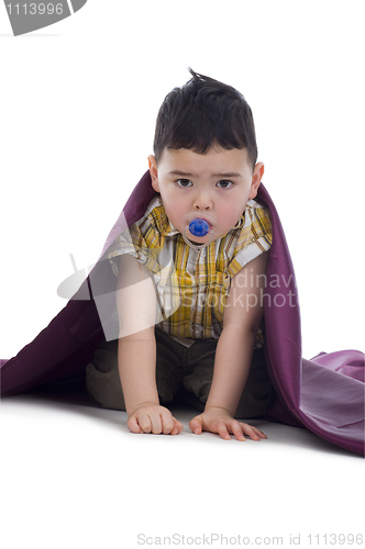 Image of cute boy with soother