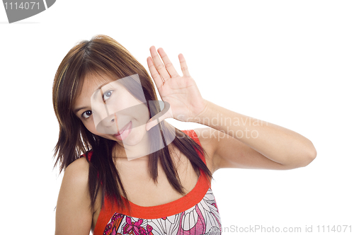 Image of woman sticking her tongue out