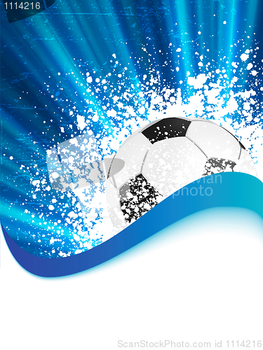 Image of Football poster blue light burst. EPS 8