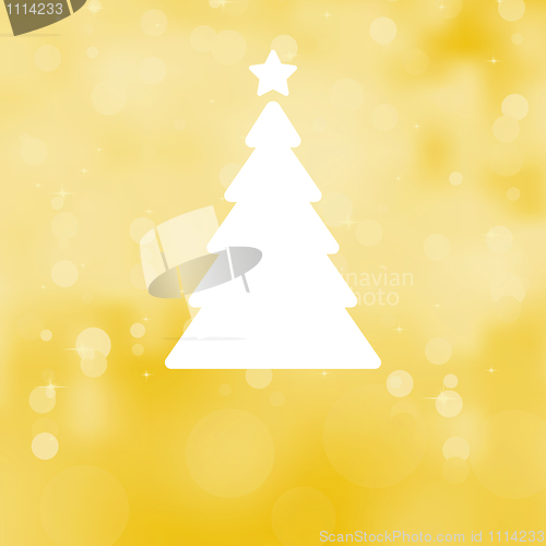 Image of Christmas tree on festive background. EPS 8