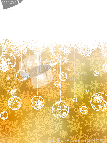 Image of Golden christmas background. EPS 8