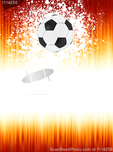 Image of Football banner with the ball. EPS 8
