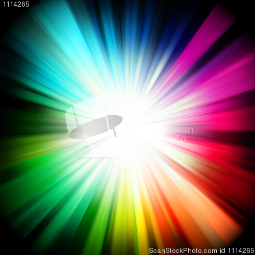 Image of A multicolor design with a burst. EPS 8