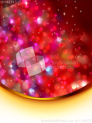 Image of Glitter holiday card template. EPS 8