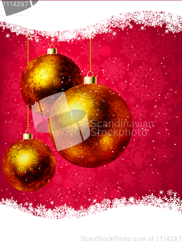 Image of Elegant gold Christmas Card. EPS 8